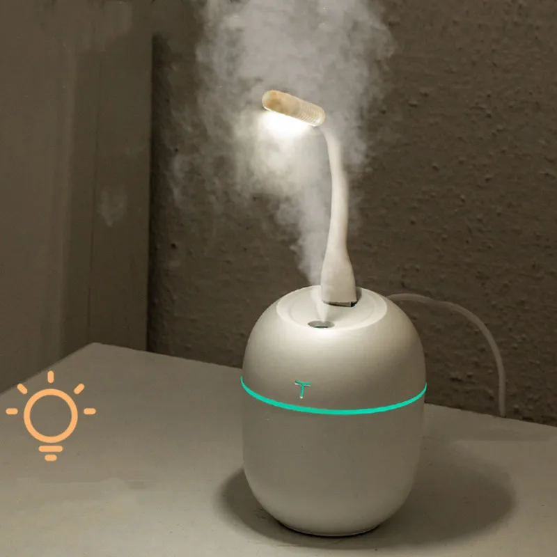 OEM 200ML Ultrasonic Mini Air Humidifier Aroma Essential Oil Diffuser for Home Car USB Fogger Mist Maker with LED Night Lamp