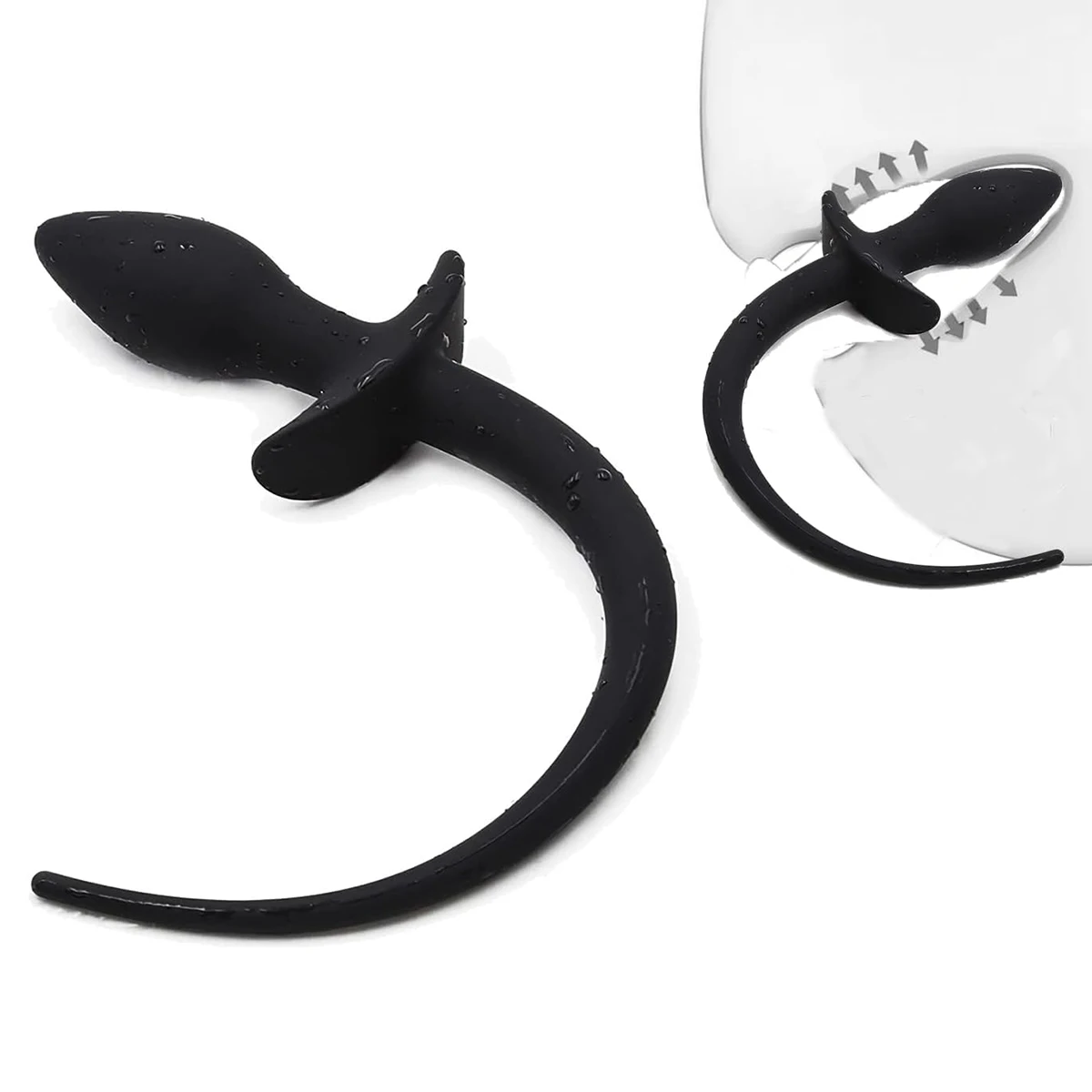 anal plug dog Dog tail butt plug purple with white 12 main image 0