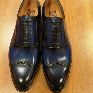 Luxury Calf Leather Shoes for Men Oxford Business Handmade Mens Derby Shoes Goodyear Italian Formal Wedding Party Men's Shoes