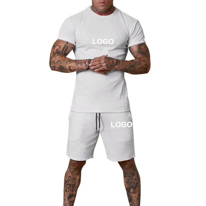 Wholesale Custom Summer Blank Jogger Gym Sportswear T-shirt Shorts Set ...