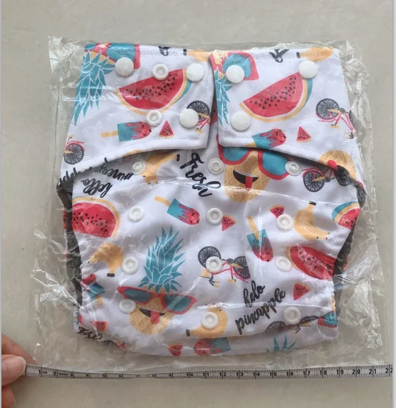 Unisex 1 Set 3d Double Gusset Newborn Cloth Diaper Washable Nappies