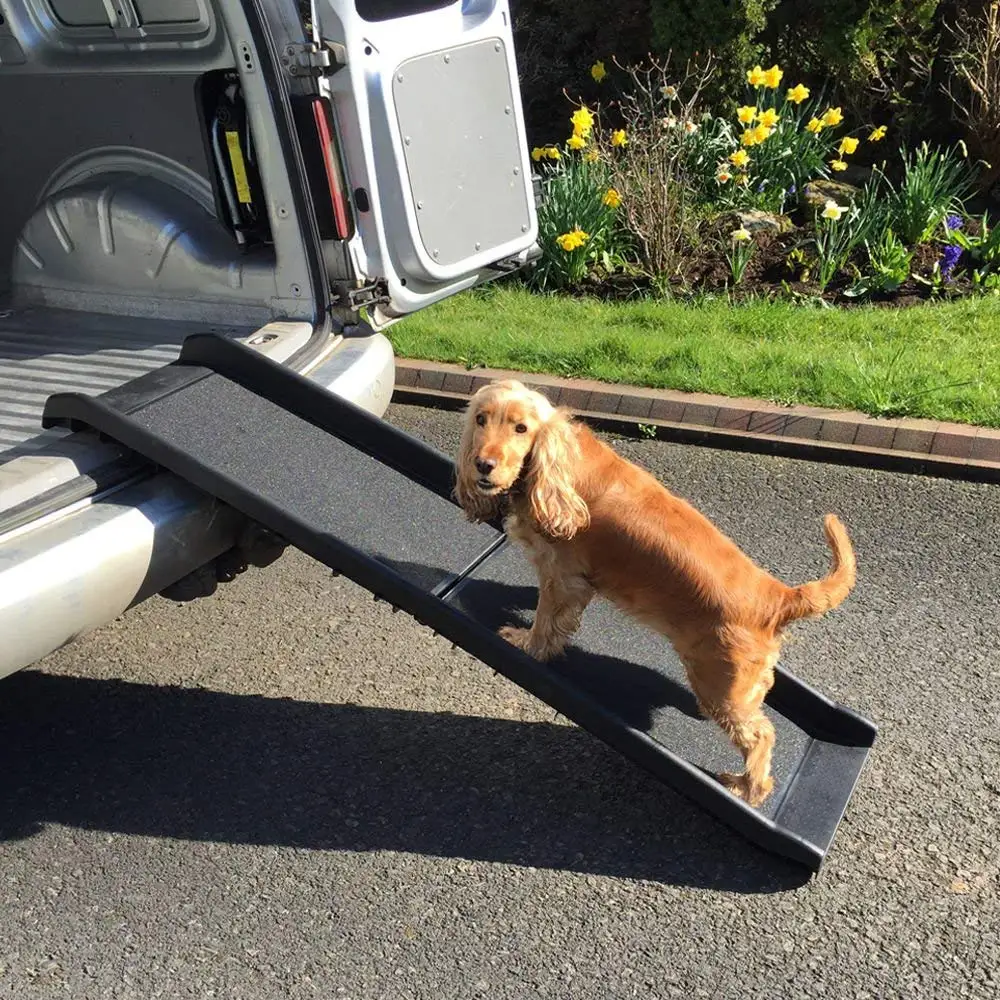 Vivo © Bi Fold Dog Pet Ramp Plastic Folding Lightweight Strong Travel Transport Car Van 