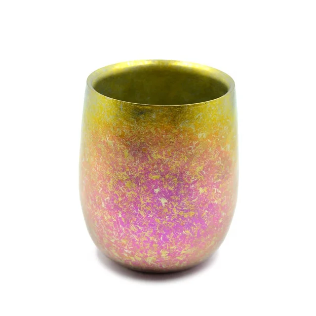 Custom Ice Pattern Fashionable Design Metal Mug With Ultralight Titanium Water Cup