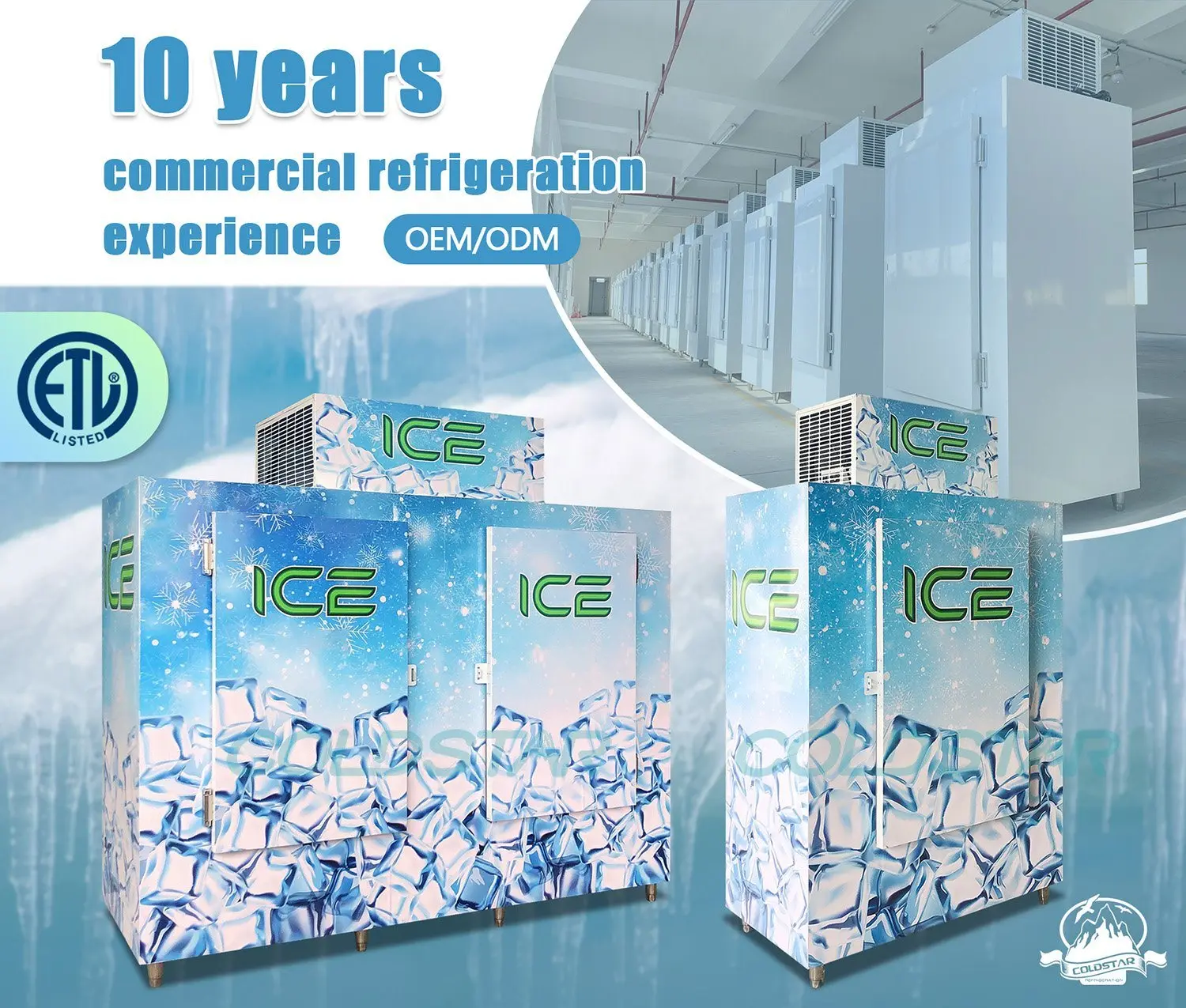 Coldstar Large Capacity Commercial Outdoor 320bagged Ice Storage Bin In