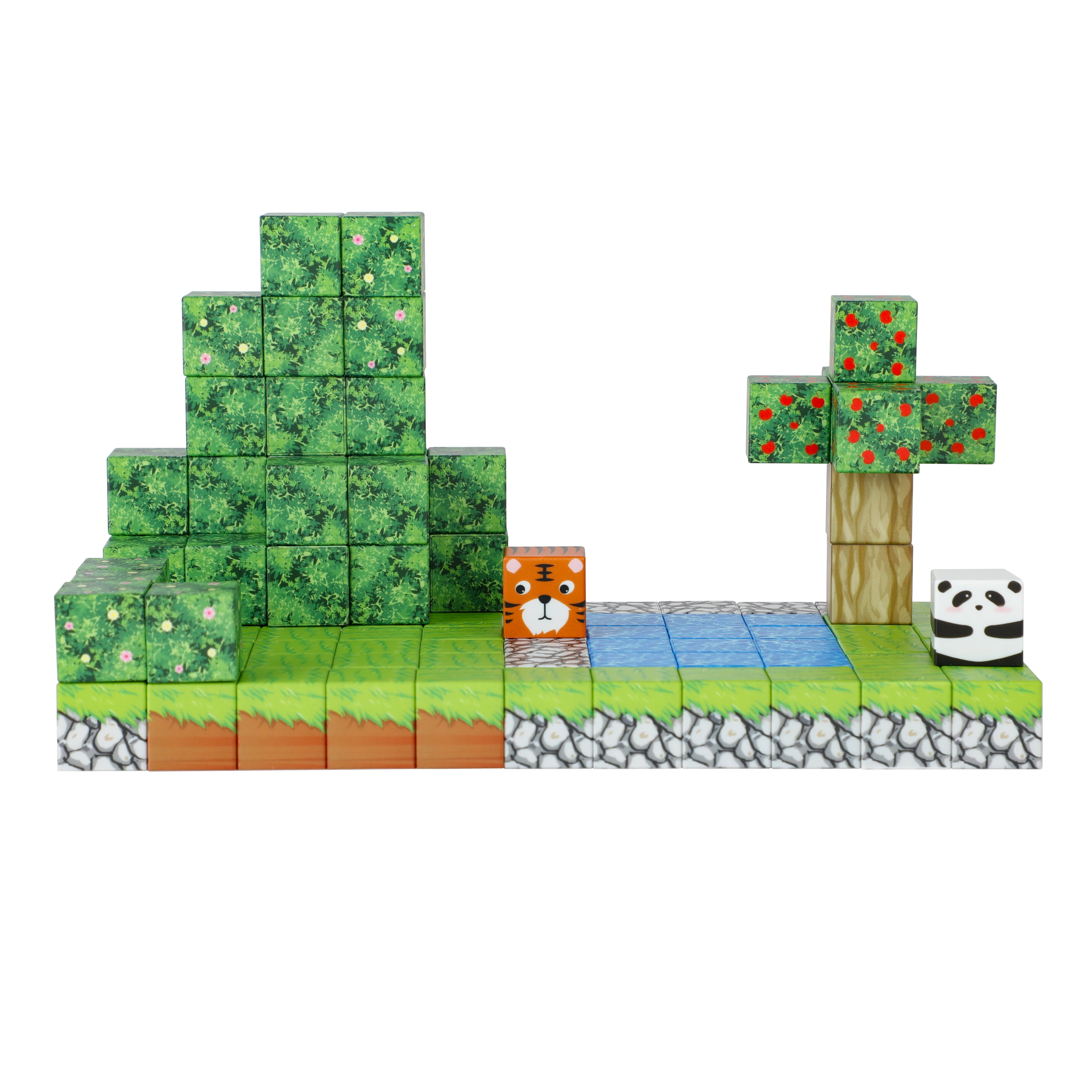 45PCS Mini World Magnet Blocks Build Mine Toys Set Magnetic World Set for Kids 1 Inch Can OEM EN71 CE CPC ASTM