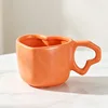 Coupe coeur orange