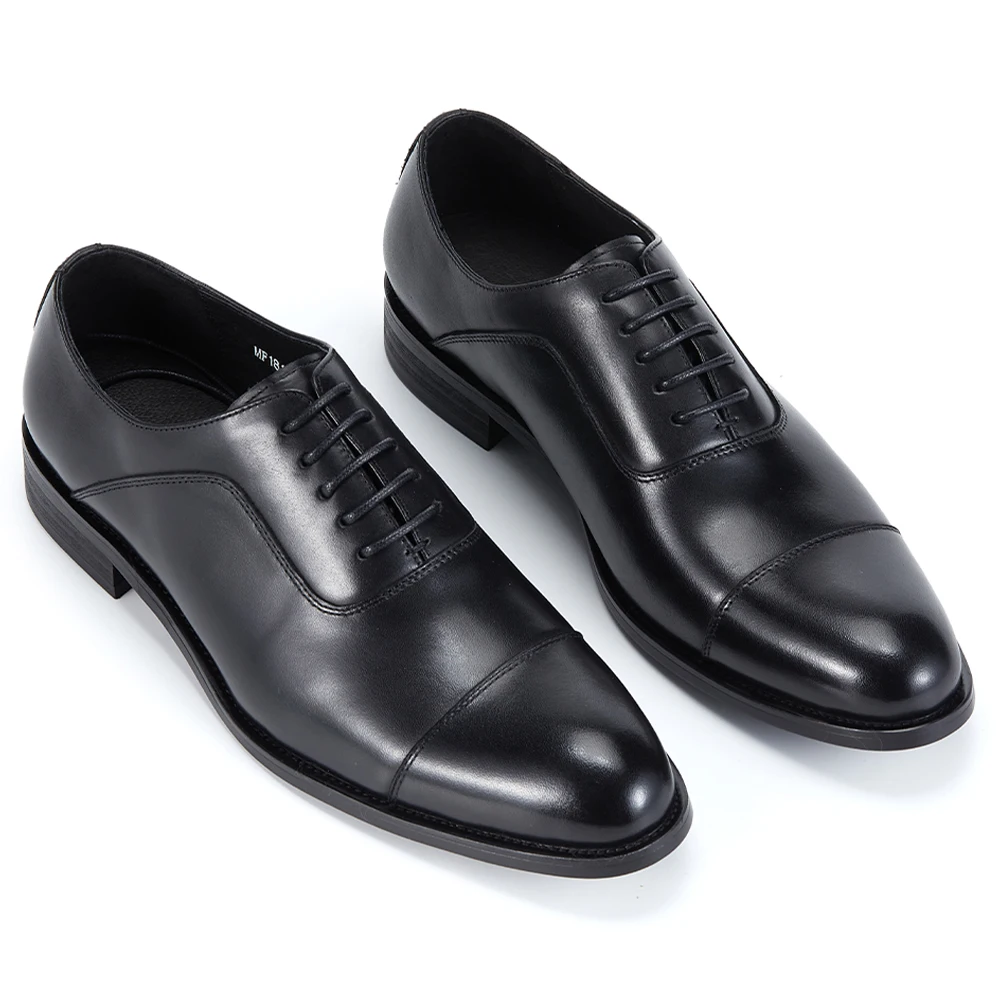Cheap Italian Men Formal Dress Shoes Brand Men Genuine Leather Shoes Men  Classic Business Gentleman Plus Big Size EUR 38-46