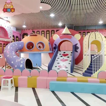 Dream customizable theme diversified design attractive macaron style kids play area indoor playground equipment for children