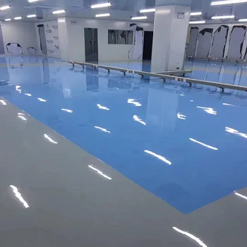 Light Blue Parking Lots Gas Station Factory Workshop Industrial Epoxy Floor Coating Paint Self-leveling Epoxy Floor Coating