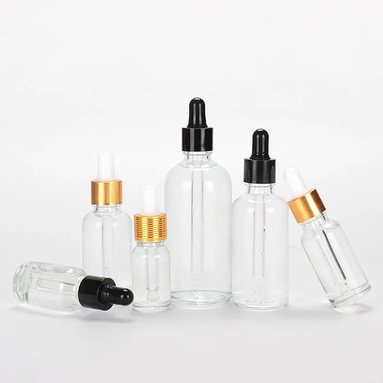 5ml 10ml 15ml 20ml 50ml 100ml Clear Glass Dropper Essential Oil Bottle 30ml 60ml 120ml
