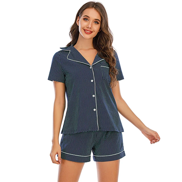 New design casual comfortable modal short sleeve women pajamas two piece sets women