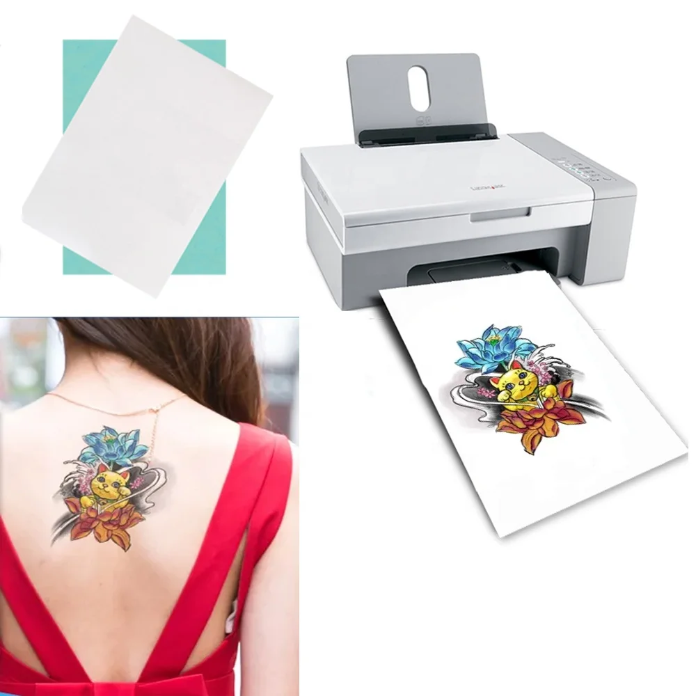 a4(297x210mm) blank inkjet printable temporary tattoo