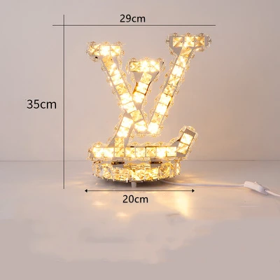 Bedroom bed lamp warm crystal table lamp simple modern fashion night light 110V 220V in put