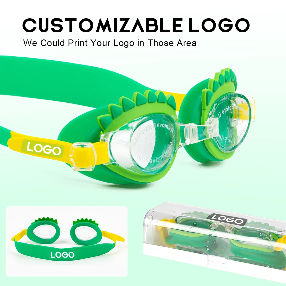 Wholesale Custom Logo Kids Anti-Fog Swimming Goggles HD Waterproof Lenses For Children Competitive Swimmers_voghion.com