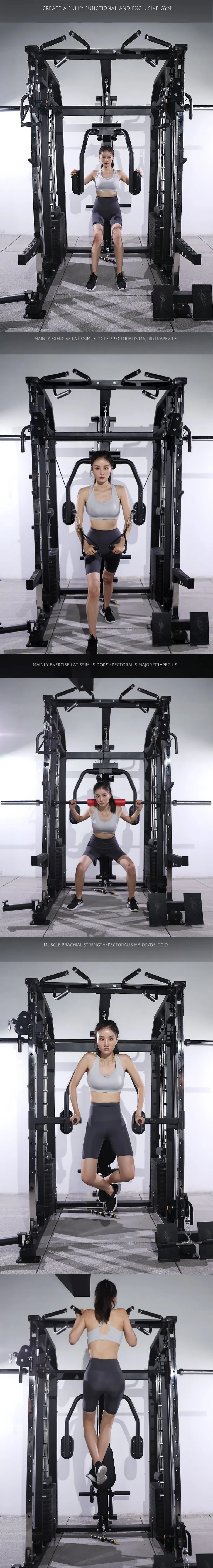 gym equipment commercial gym accessories Multi Functional 3D smith machine squat rack factory