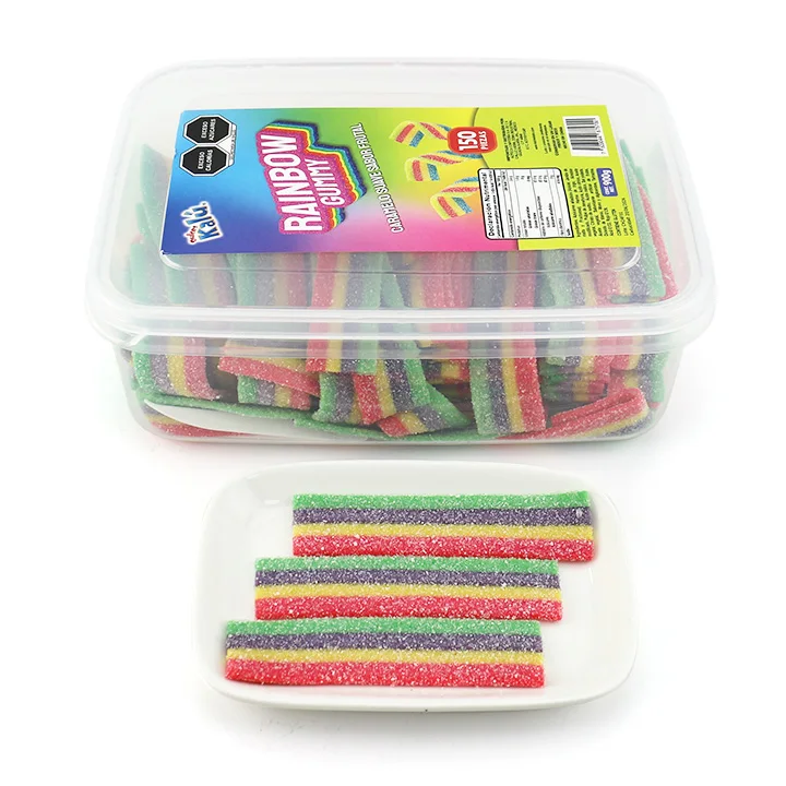 candy❤️インメトリィ1.8セット Supply Mixed fruits 900g Rainbow sour belt soft gummy candy