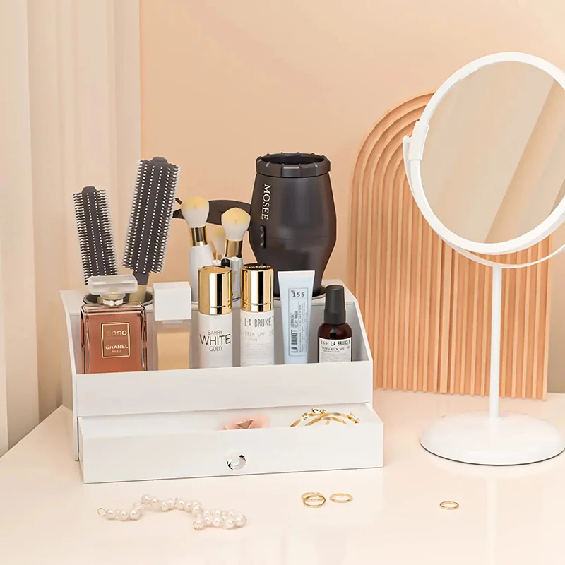Bathroom Vanity Countertop Storage Organizer Customized Acrylic Hair