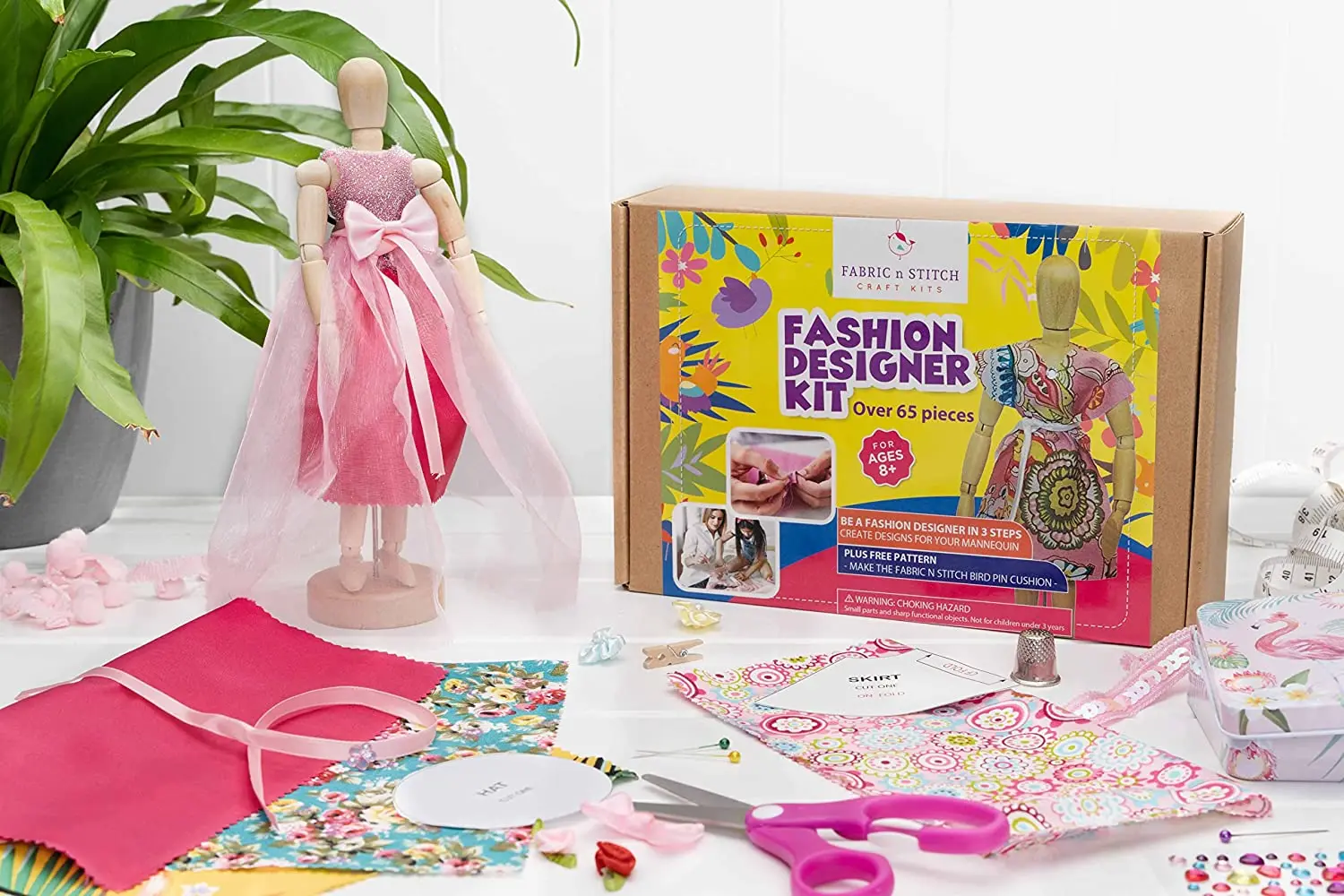 500+Pcs Fashion Designer Kits for Girls Age 8-12 with 5 Mannequins