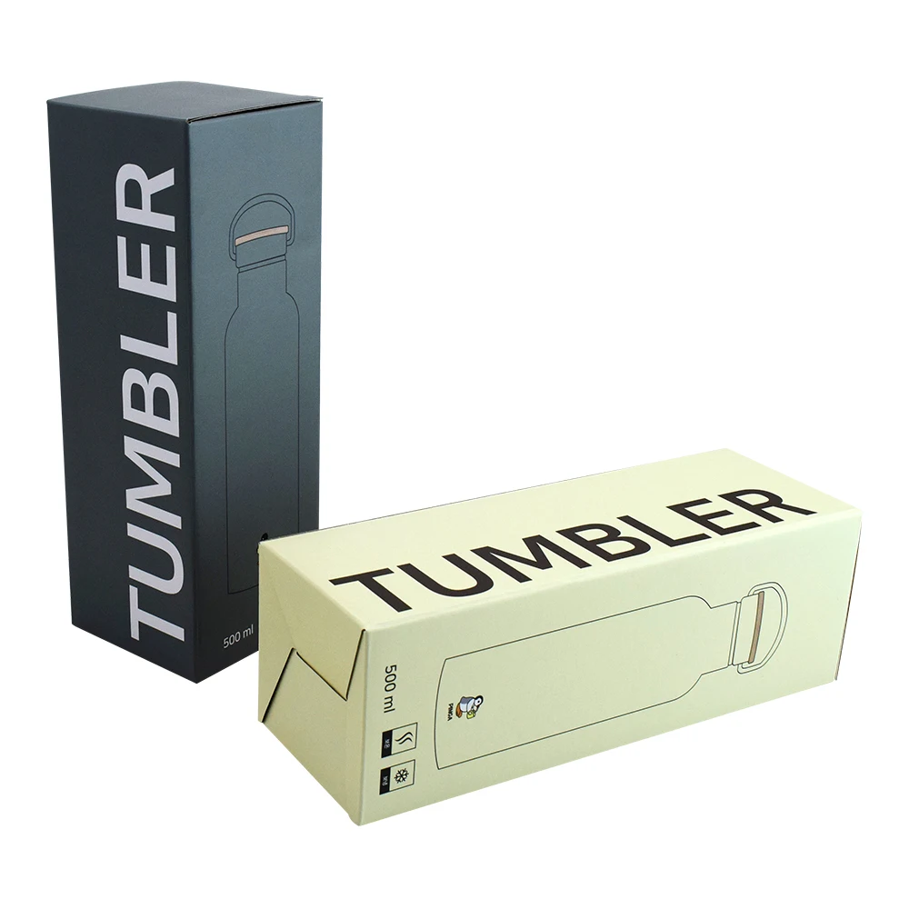 Custom Logo Design Tumblers Box Packaging Cardboard Corrugated Water Bottle Shipping Box for Tumblers