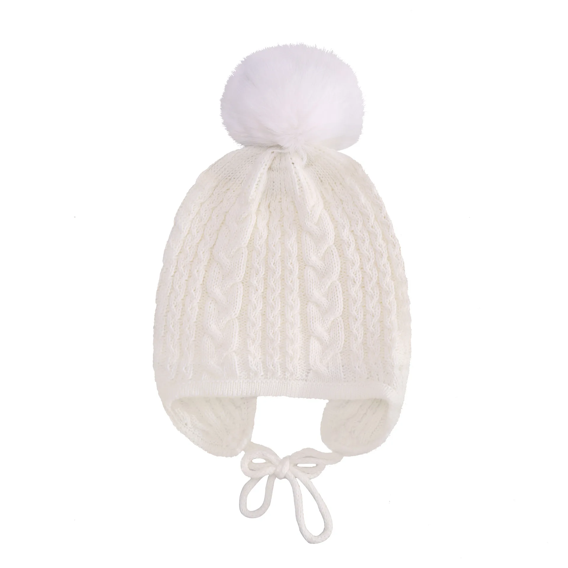 Yiwu Yiyuan Garment Winter Hats for Babies Knit Twist Pattern Baby Crochet Hats  Earmuffs Bind Infant Baby Stylish Hats
