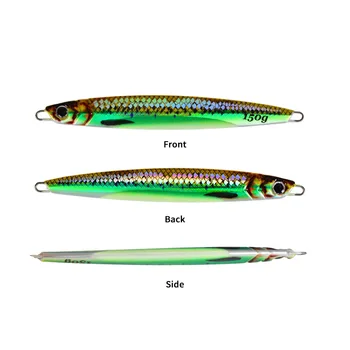 3D Printed Luminous Slow Jig Metal Spoon Fish Scale Style 80g-150g Fast-Pull Mackerel Slow-Jigging Iron Plate Bait Wholesale – Metal Jig – view 5