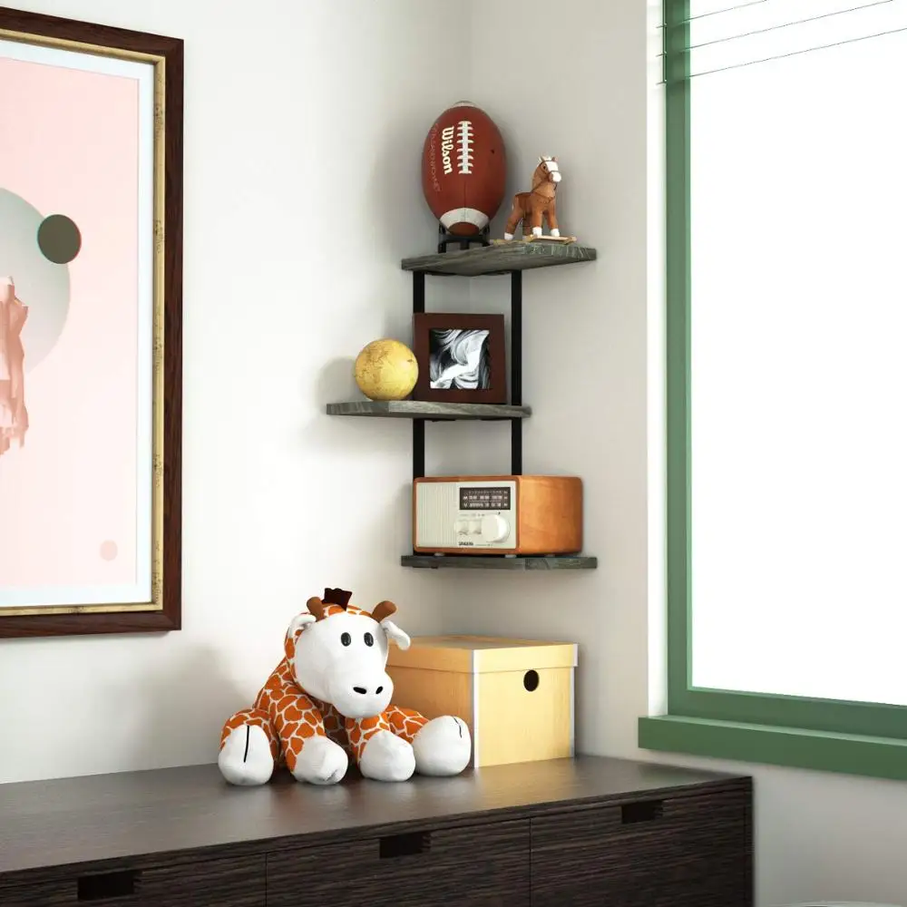Proffecial Custom Make Corner Shelf Wood Floating Shelves for House
