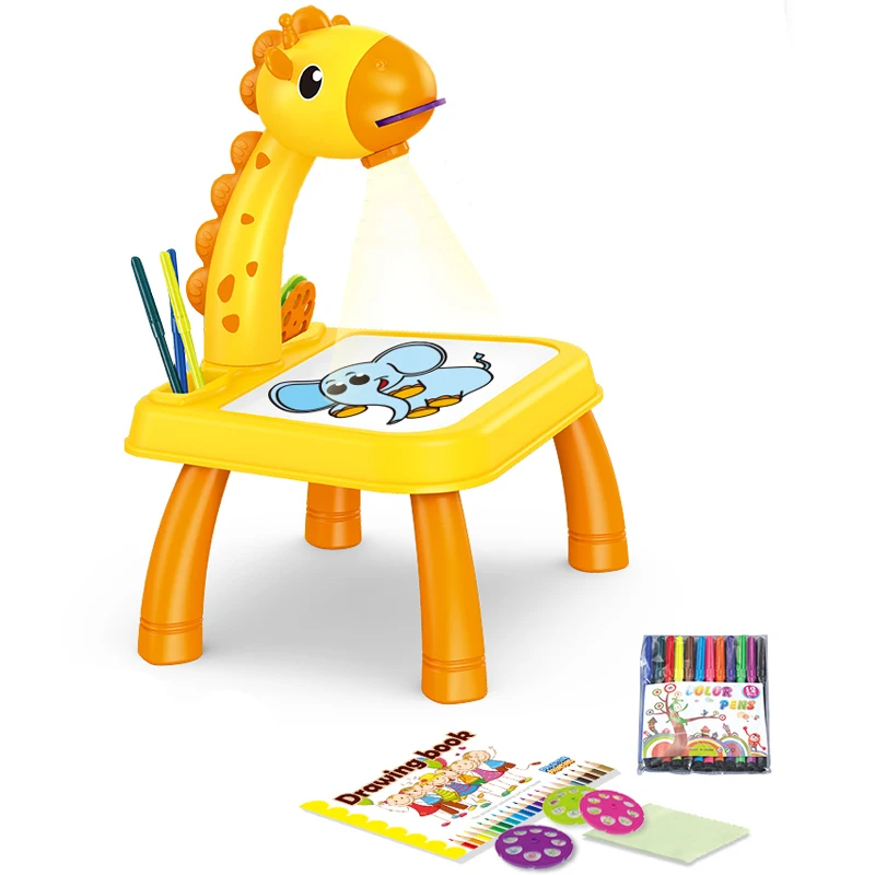 Giraffe Projector Drawing Table Multifunctional Learning Desk Painting Machine Table Drawing Board Toys for Kids