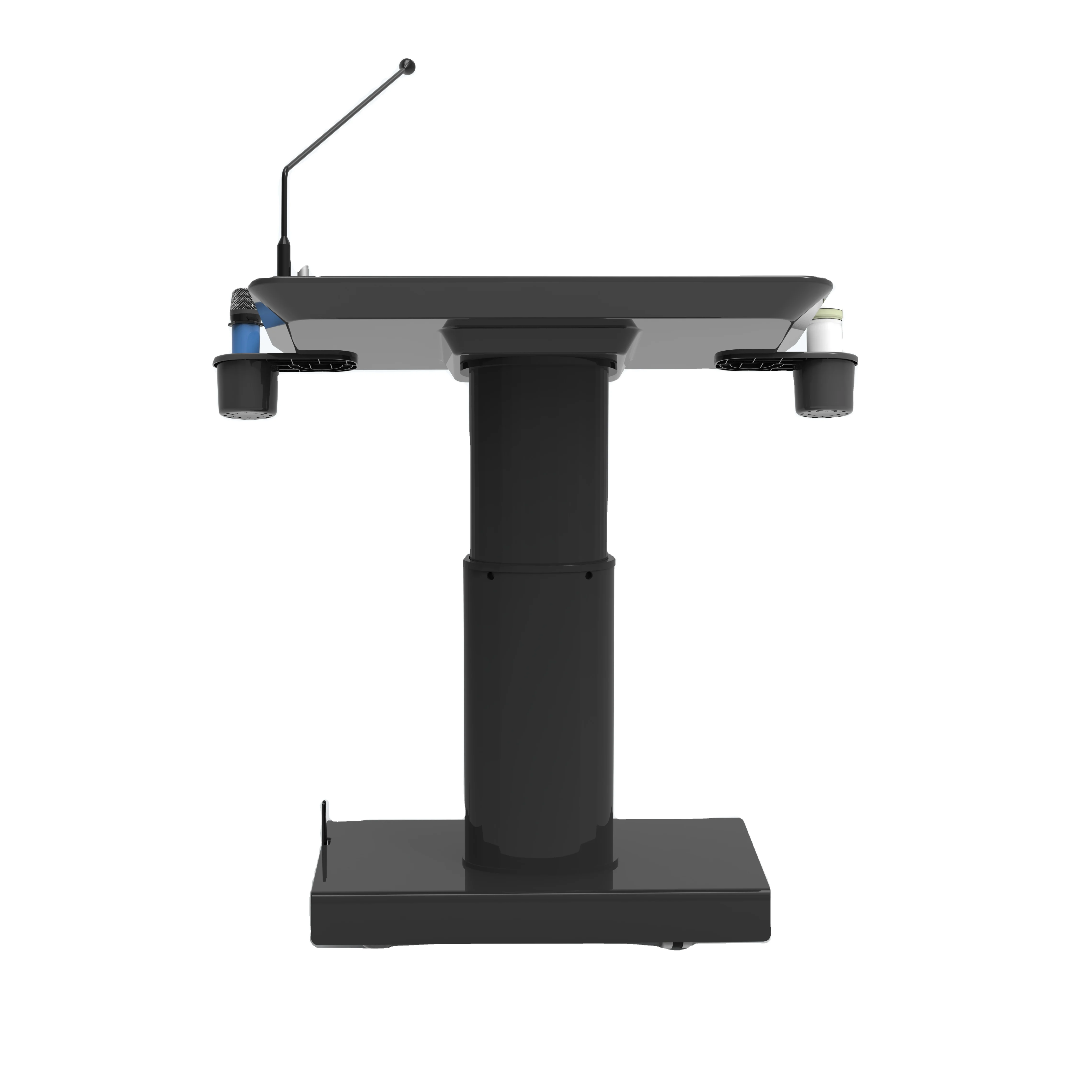 Electric Height Adjustable Lectern Monitor Integrated IOT Conference Table Wireless Speech Platform Smart Podium