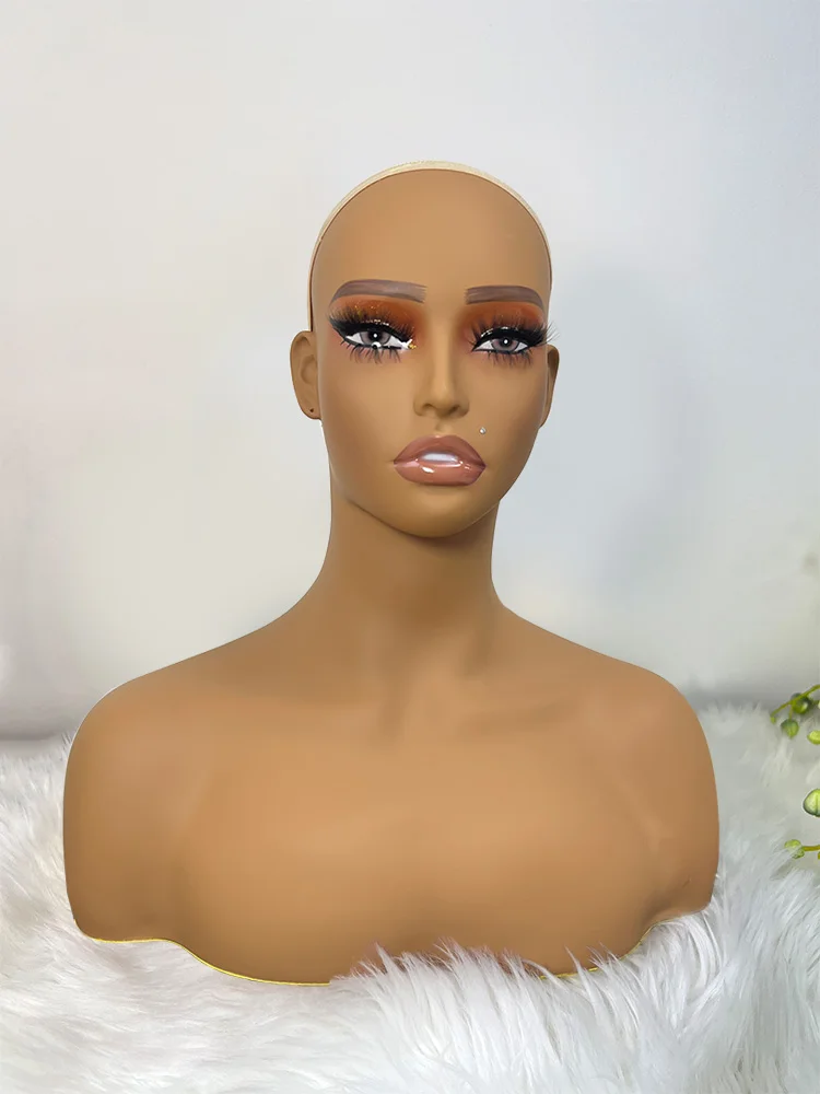 Realistic Female Mannequin Head With Shoulders Display Manikin Head