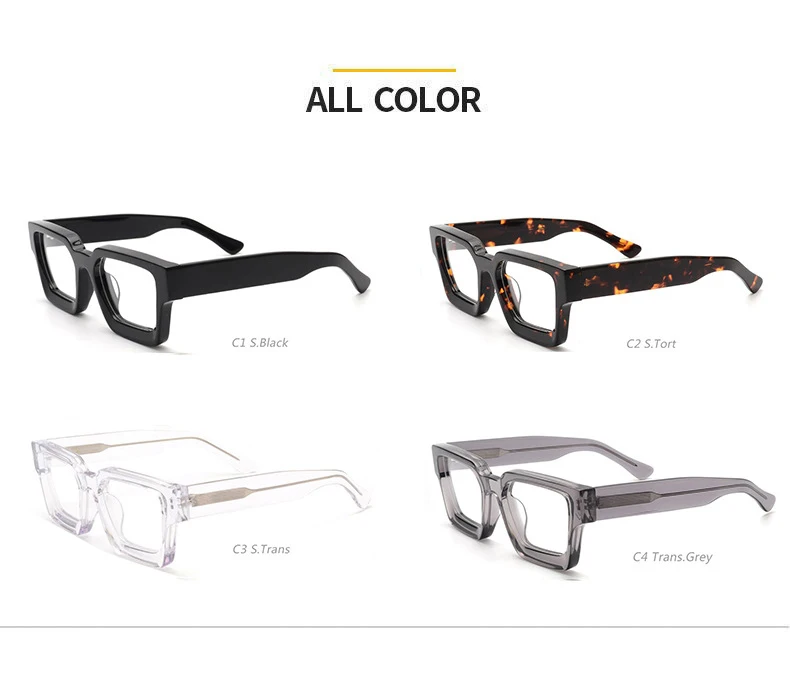 2023 Wholesale Acetate Glass Eyeglasses Frames Designer Eye Glasses For Men And Women Optical