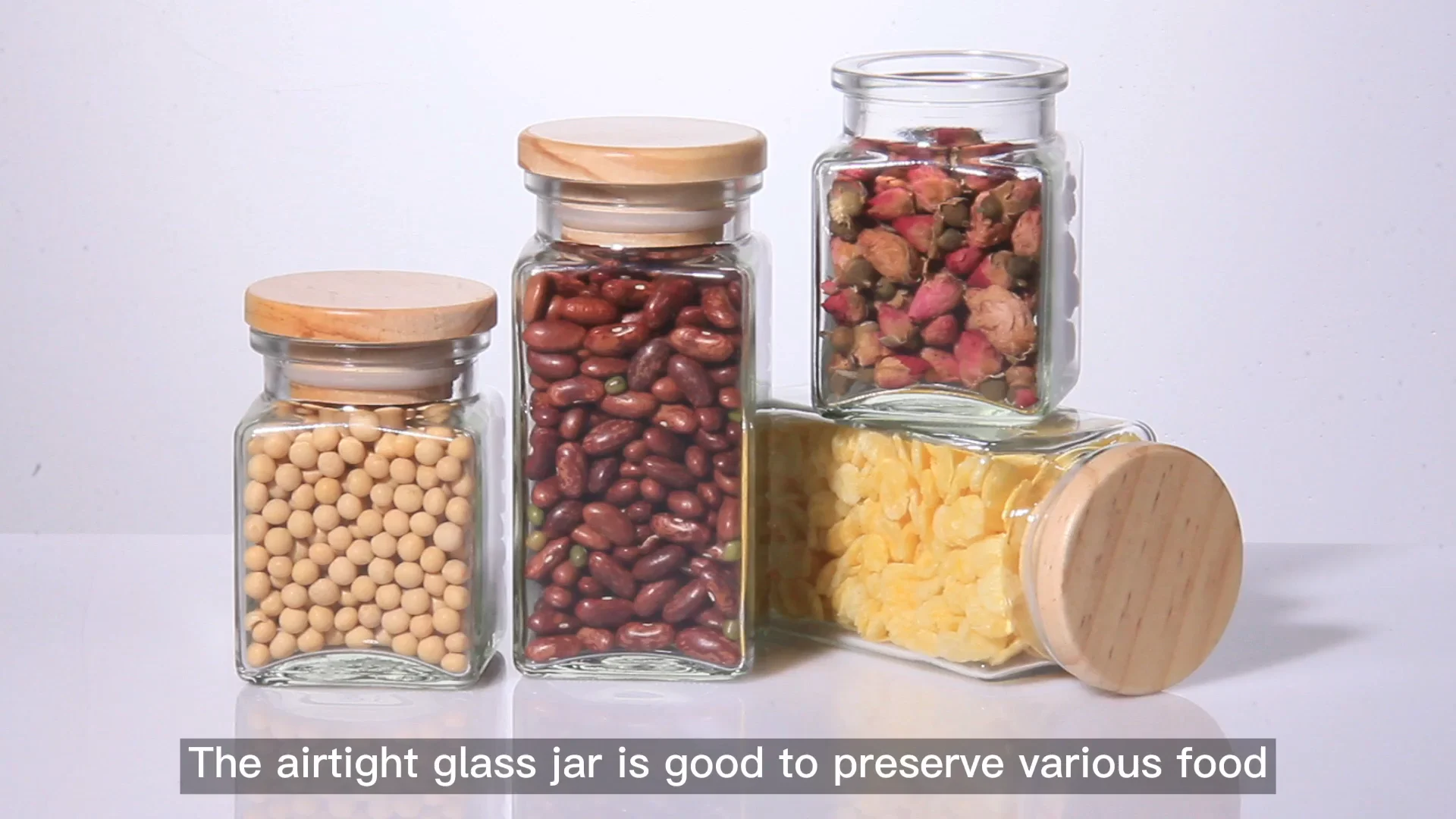 Custom Size Large Country Style Kitchen Glass Container Storage Jars