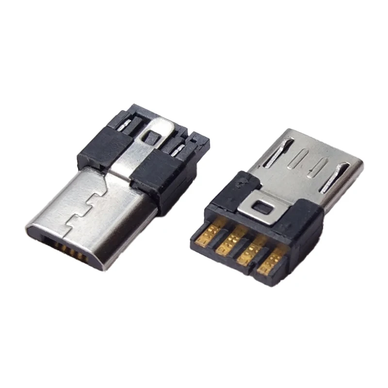 V8 Case Type Micro USB 2.0 Connector Usb Male Vertical Jack Micro Usb 4 Pin Male PCB Connector for Cellphone