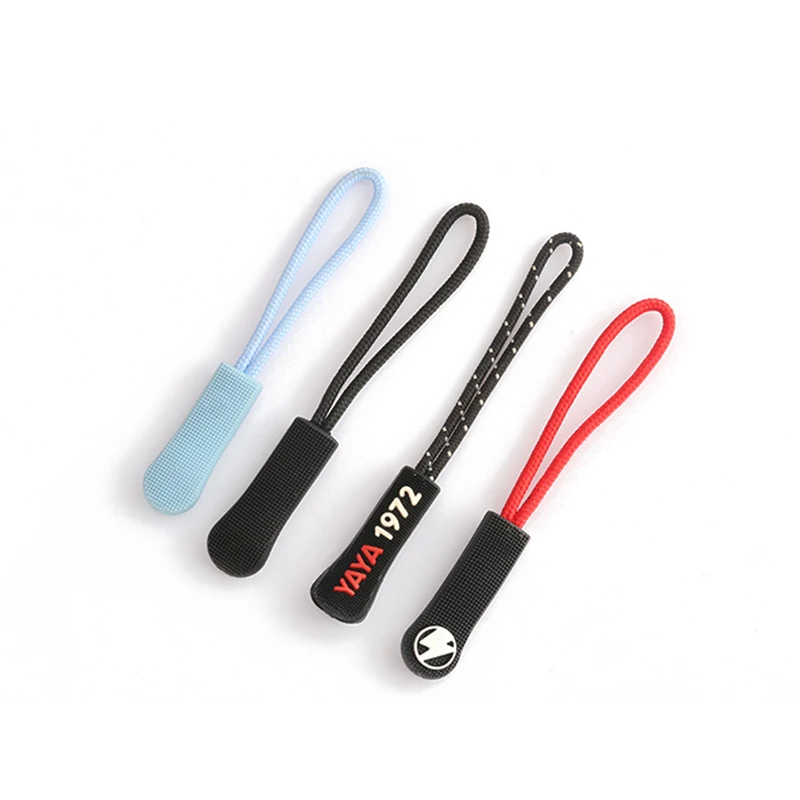 Rapid Custom Colorful Soft Pvc Zipper Pull Clothing Rubber Plastic Silicone Cord Zip Pullers
