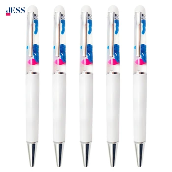 Creative 2D PVC Slide Ballpoint Pen Full Color Printed High-End Oil Pen 3D Floater Twist Advertising Plastic Pen Cross-Border