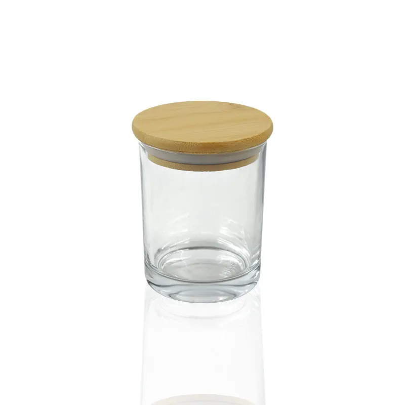 Luxury Empty 8oz 10oz 15oz Transparent Cylinder Candle Jar Clear Glass ...