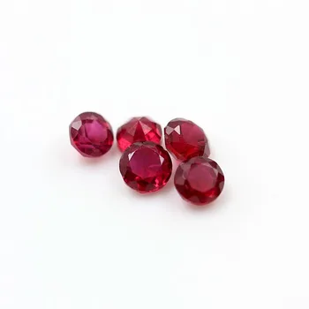 Natural ruby hot sale round brilliant cut diamond cut ruby price per carat gemstone for jewelry making wholesale factory price