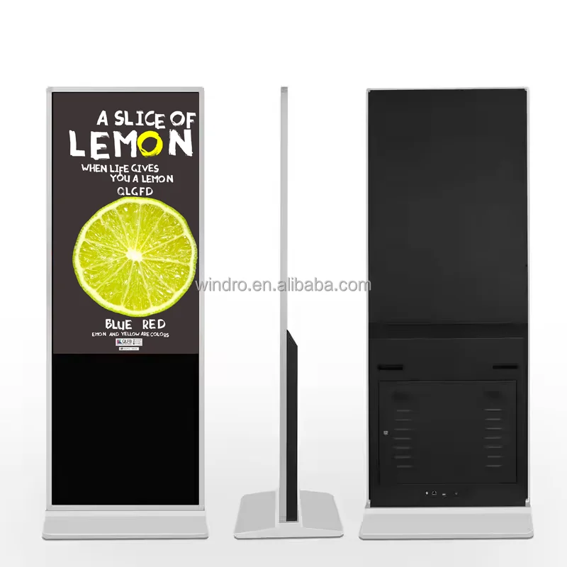 Floor Standing Digital Signage Lcd Advertising Display Screen Multi Sized Billboard 65inch Lcd Advertising Display