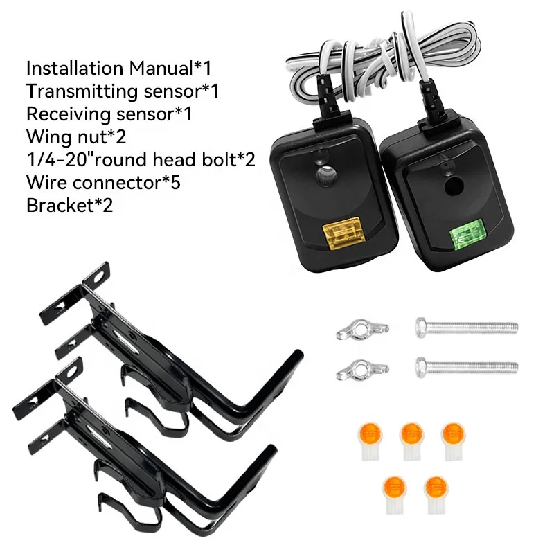 820cb Safety Sensor Kit With Brackets Compatible With Garage Door ...