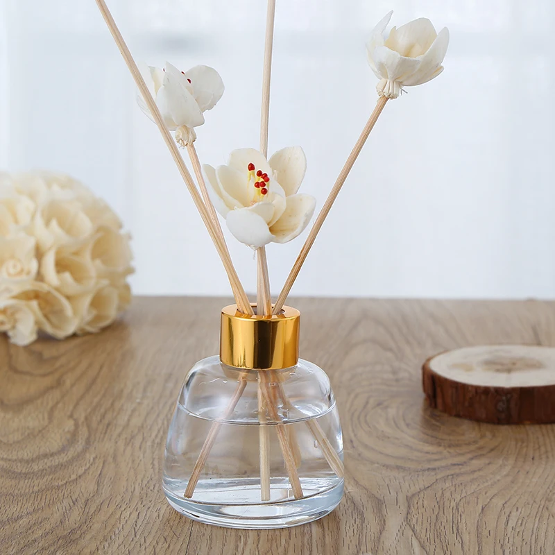 Wholesale 100ml Clear Round Square Empty Glass Reed Diffuser Bottle