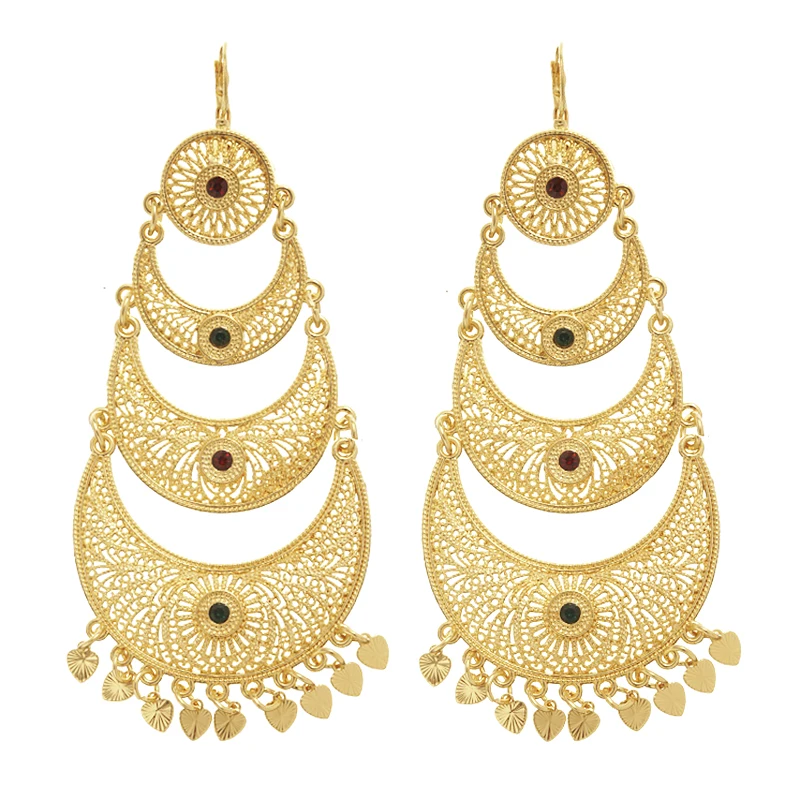 Sizzling Chain Gold Earrings