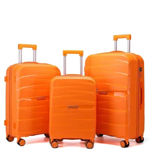 Custom Logo OEM/ODM Waterproof PP Material Trolley Suitcase Bag with Lock Eco-Friendly Lightweight for Outdoor Travel