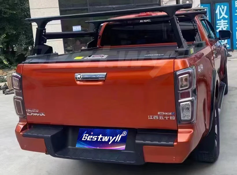 BESTWYLL Car Accessories Heavy Duty Pick up Universal Tub Rack Truck Bed Ladder Racks for Pickups Truck Bed Rack for Isuzu Dmax