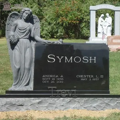 Simple Design Cheap Muslim Poland Carved Granite Grave Monumental Polished Stone Funeral Tombstone Monument