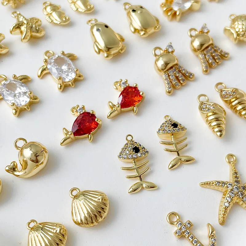 CZ8891 Cute Mini Tiny Little 14k Gold Plated CZ Pave