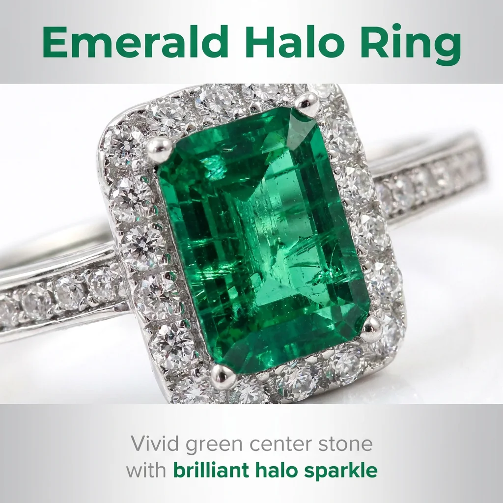 Forever Star 925 Sterling Silver Lab-grown Emerald Rectangular Emerald Cut Center Stone Prong Set Wedding Ring Gemstone