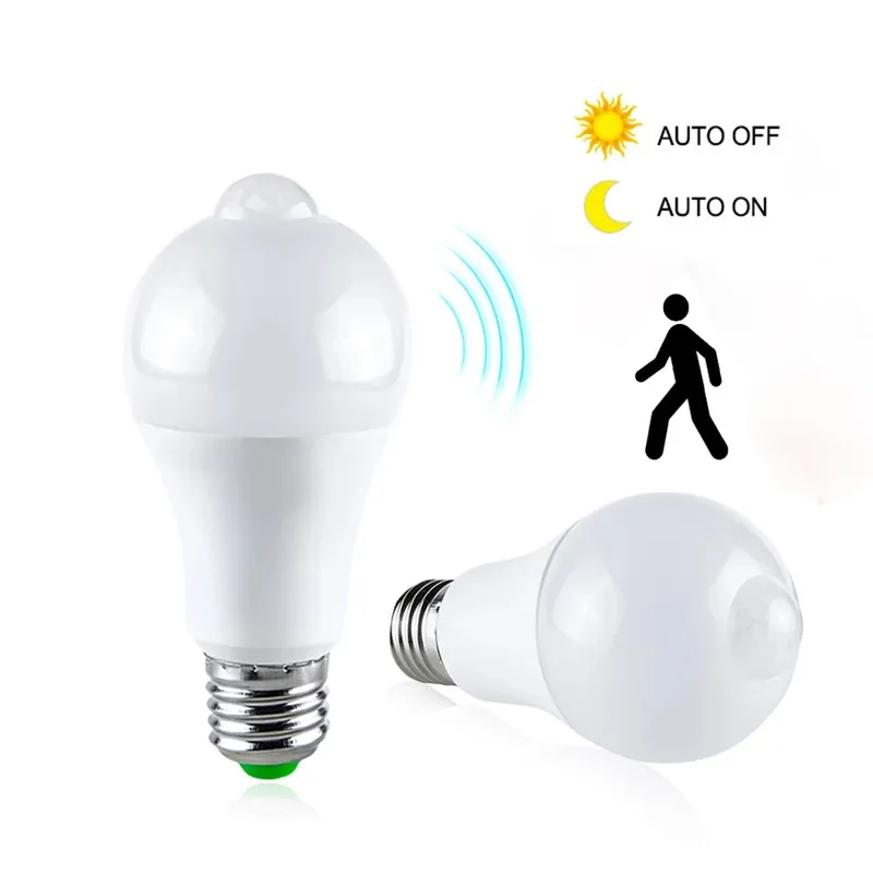 2020 PIR Infrared Motion Sensor Detector Lamp Bulb E27 Light W9H7 LED Q9M2 