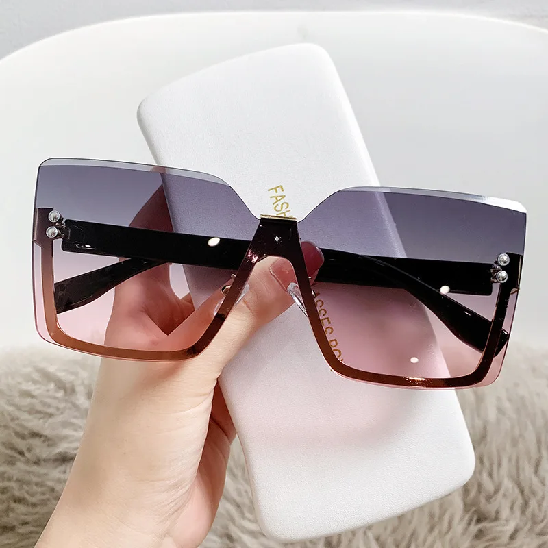 JM Lunettes De Soleil Polarisées Oversize Carrées Pour Femme - Style Rétro Vintage UV400 Protection Totale, Grand Cadre Tendance