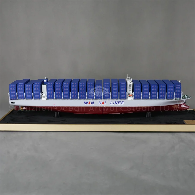 We specialize in premium container ship models, exclusive WANHAI models and shipping line customized models, ideal as high-end gifts. Exquisite craftsmanship ensures top-tier simulation, with vivid details replicating real ship structures and container layouts perfectly. Support personalized customization of logos, paint and specifications to highlight your brand features. Superior quality, solid materials and neat finish, suitable for maritime exhibitions, corporate displays and business gifts. Bulk orders available with favorable prices and timely delivery.Amber@vesselmodel.com Tel: +86 18038048785