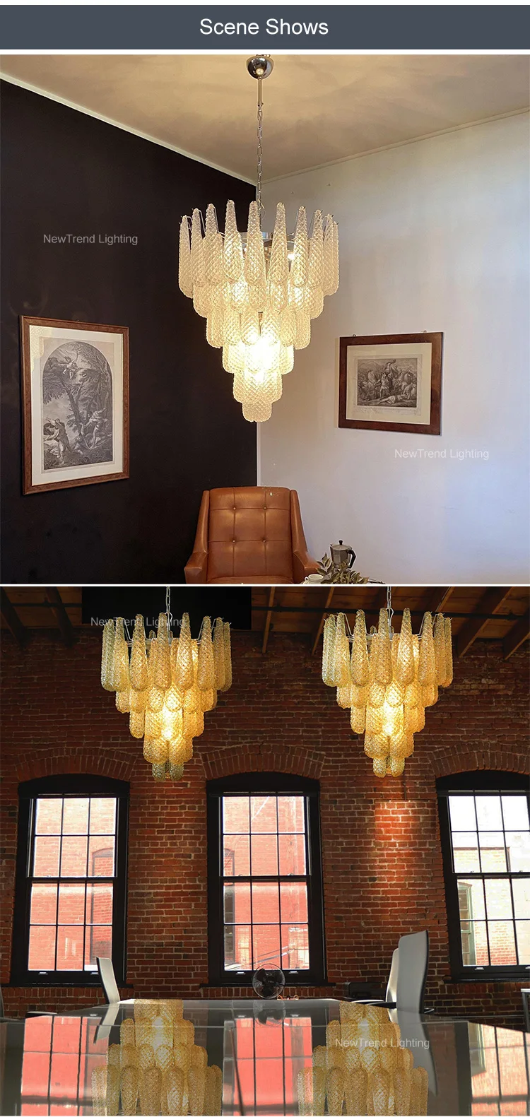 cpl 447 french vintage style murano glass chandelier  luxury italian led pendant light for villa living room dining  duplex staircase-6