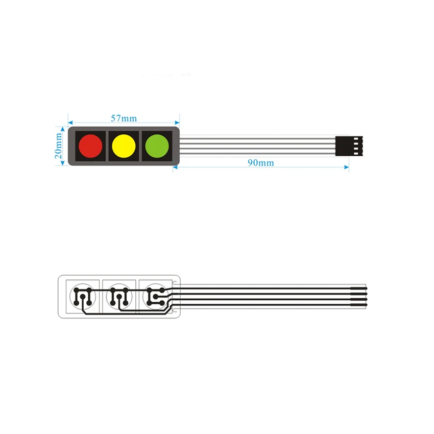Membrane Switch Keypad 10Pcs/1pc 1x3 Matrix Array 3Key Button Keyboard ...